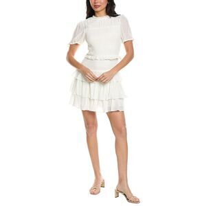 Seraphina Womens  Tiered Ruffle Mini Dress, White